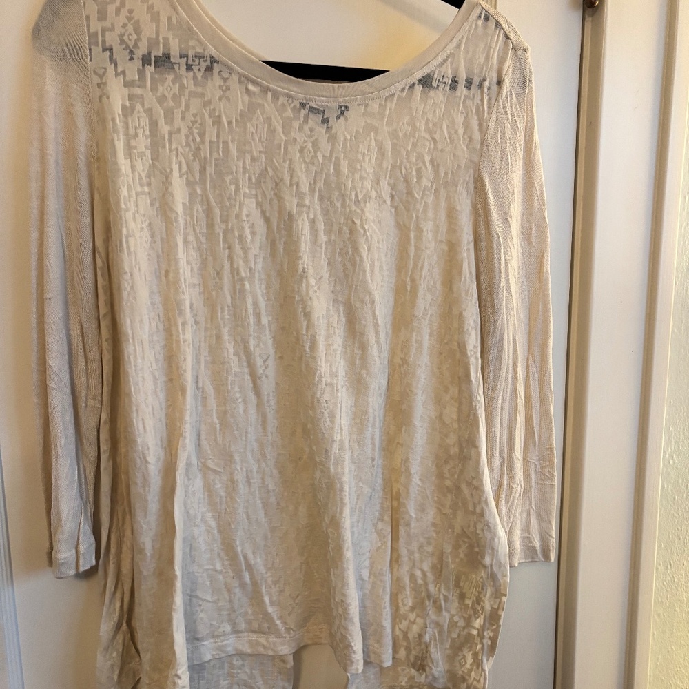 Jack by BB Dakota Mixed Media Sheer Open Back Top